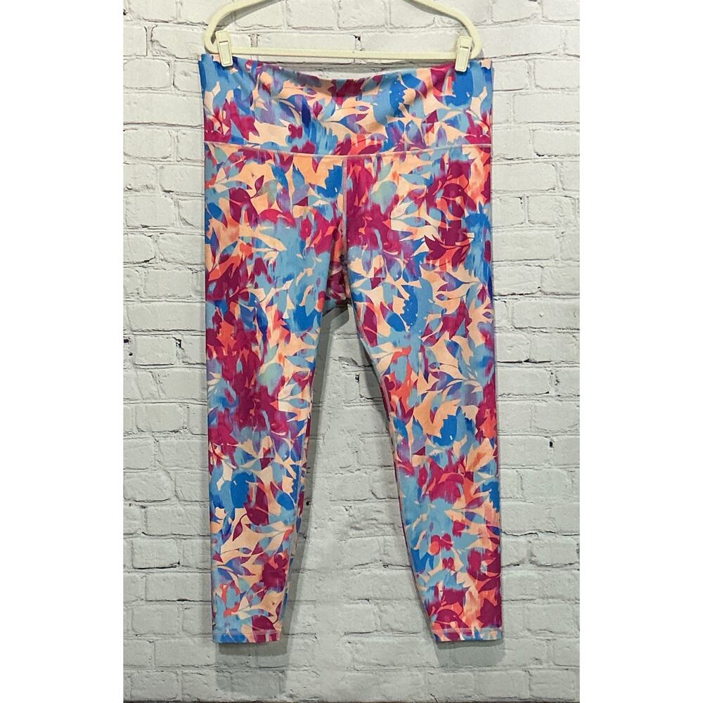Old Navy Active Women's Floral PowerSoft High-Rise Leggings (Size 2X)